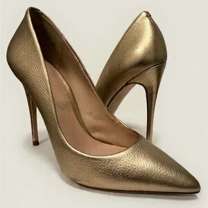 ALDO Metallic Gold Pointed-Toe Pumps